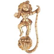 Brass Door Handles, Krishna with Snake Golden Brass Handle
