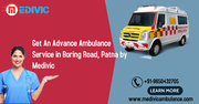 Book Emergency Ambulance Service in Boring Road by Medivic 